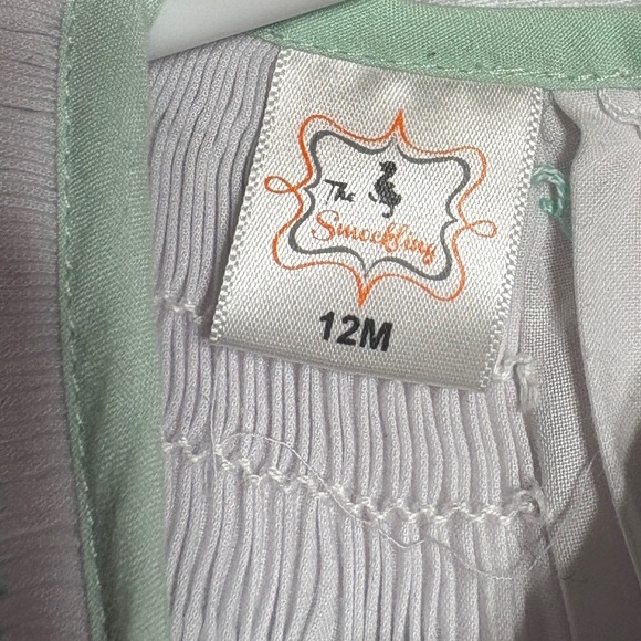 RARE White Smocked Romper Bubble With birds nest - Picture 4 of 5